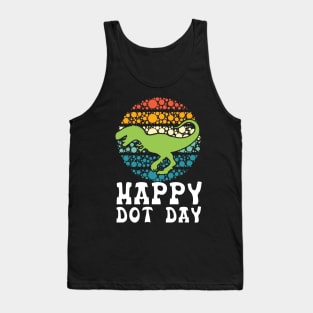 Happy International Dot Day Colorful Polka Dot Dinosaur Boys Tank Top